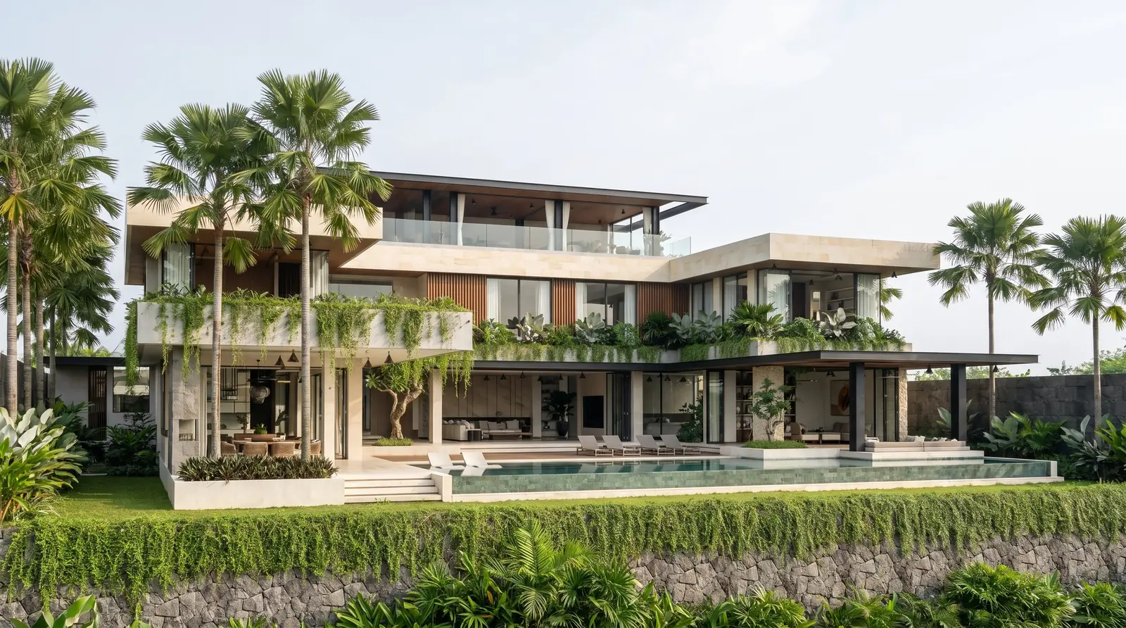 Tropical Villa Facade