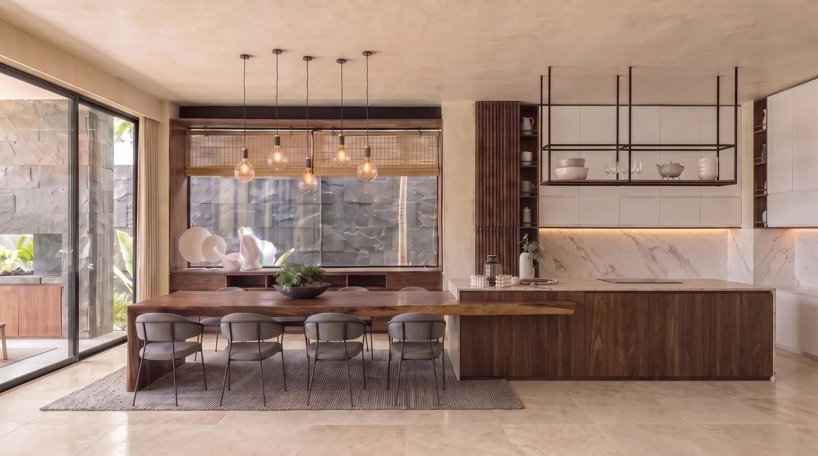 Marble Kitchen Dining
