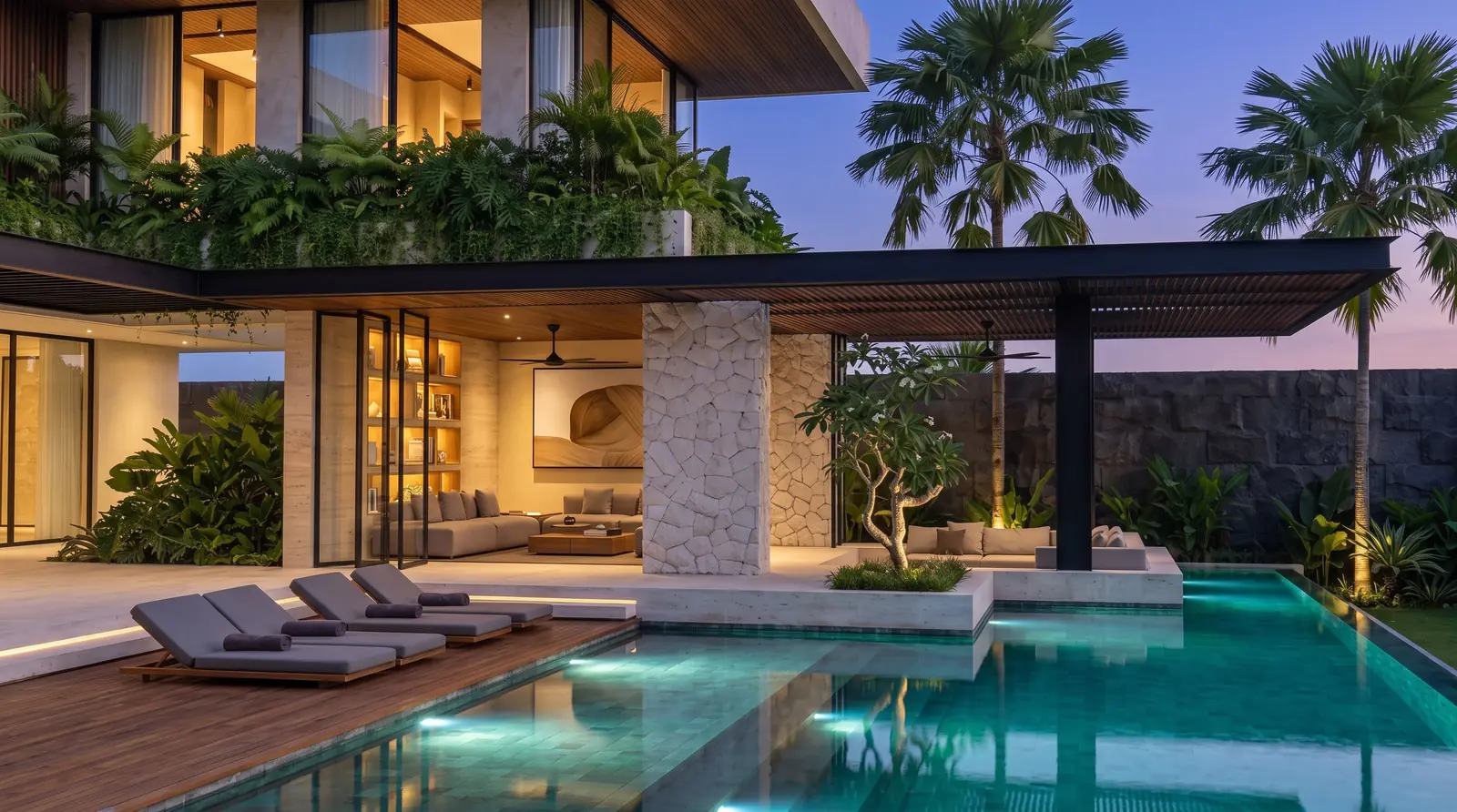 Tropical Pool Pavilion