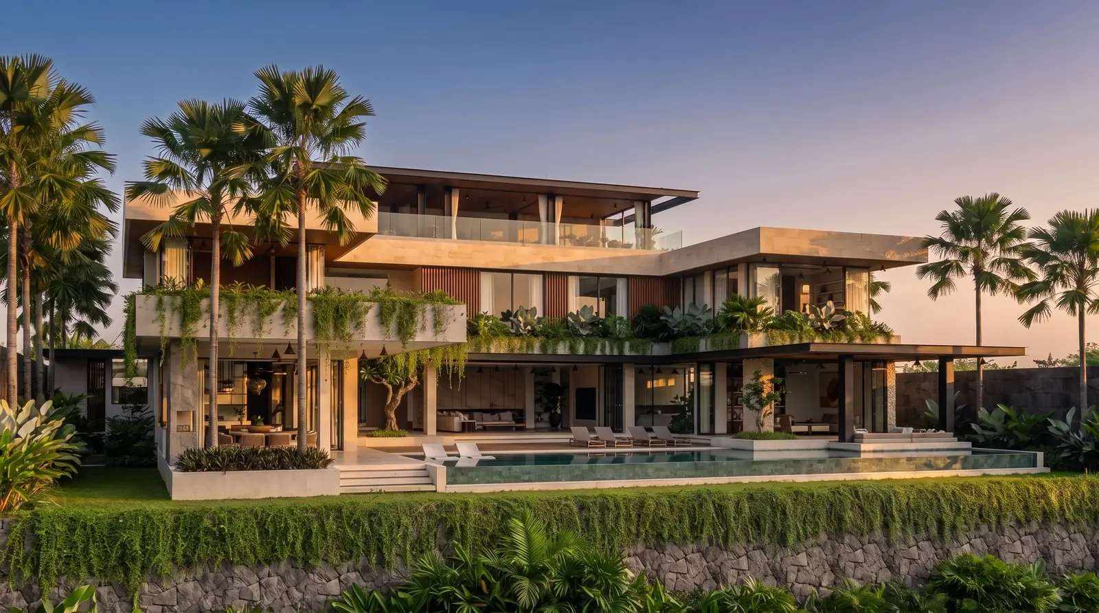 Tropical Villa Facade