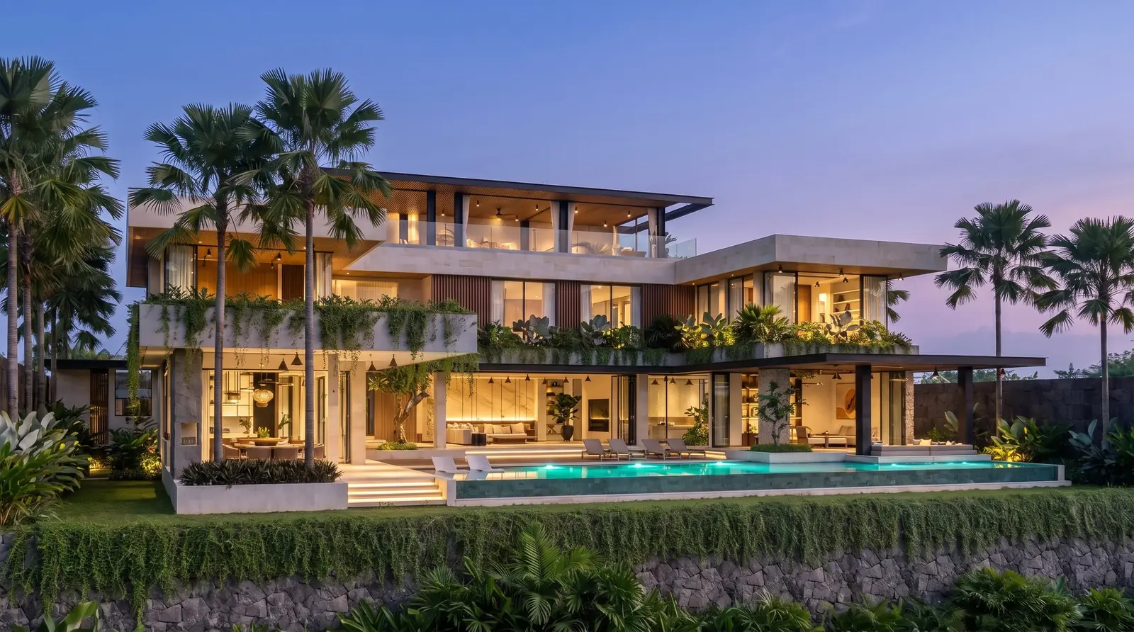 Tropical Villa Facade