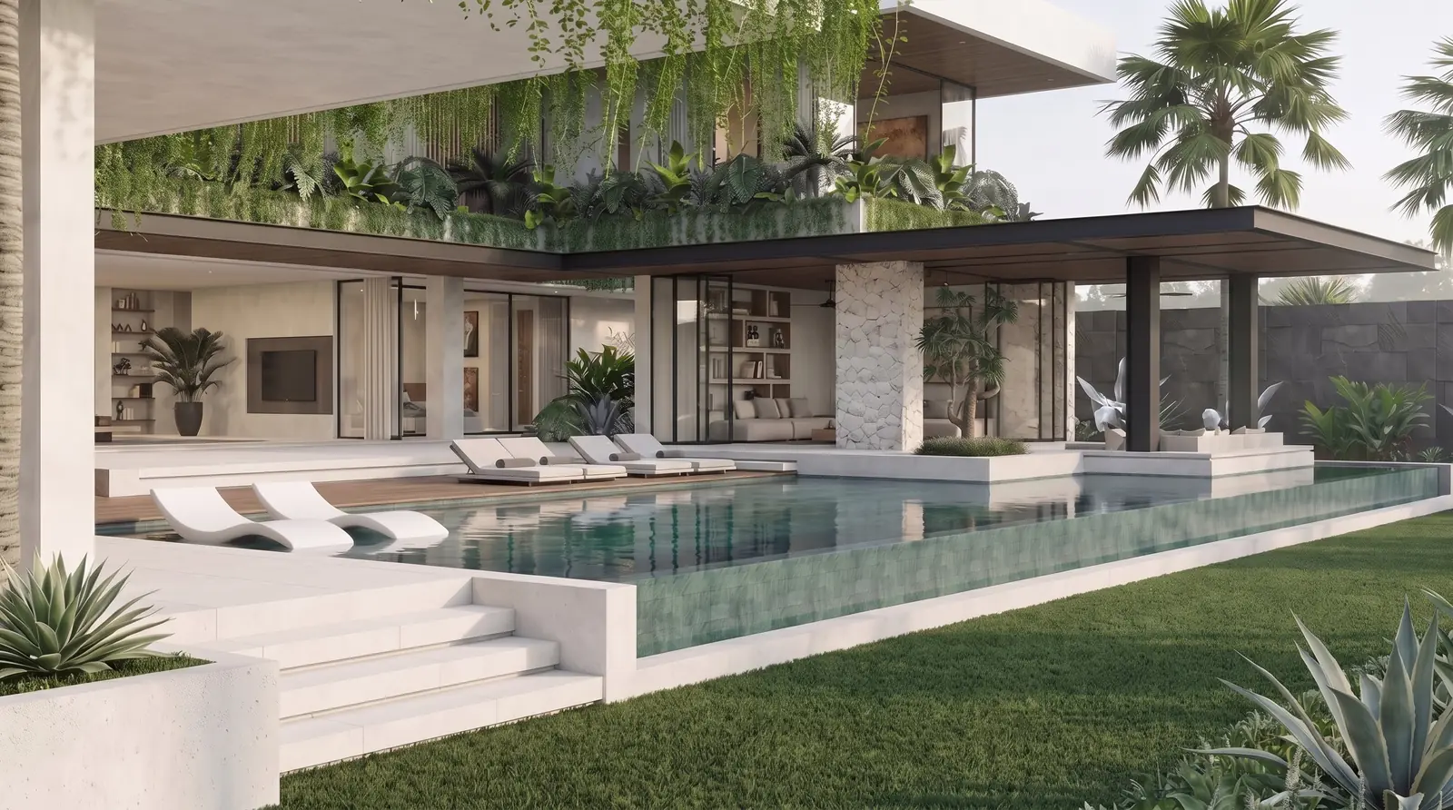 Tropical Poolside Retreat