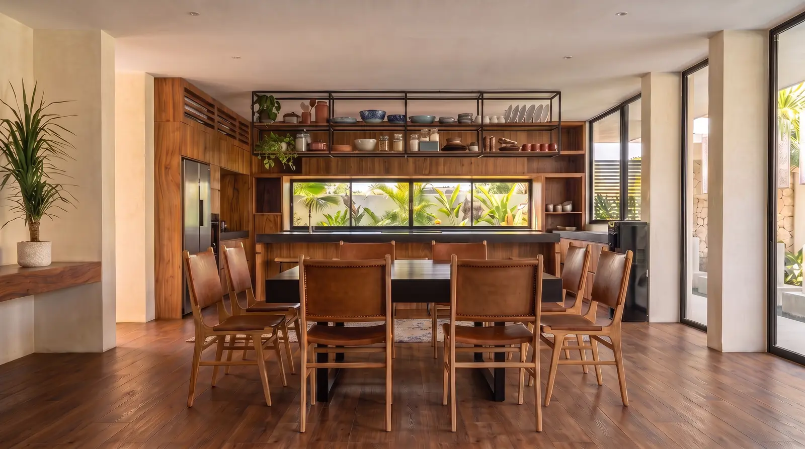Kitchen · Leather Chairs & Garden Strip Window