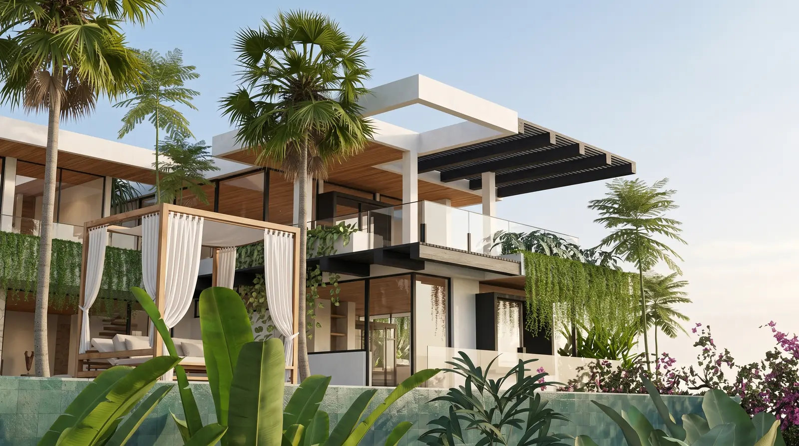 Tropical Villa Facade