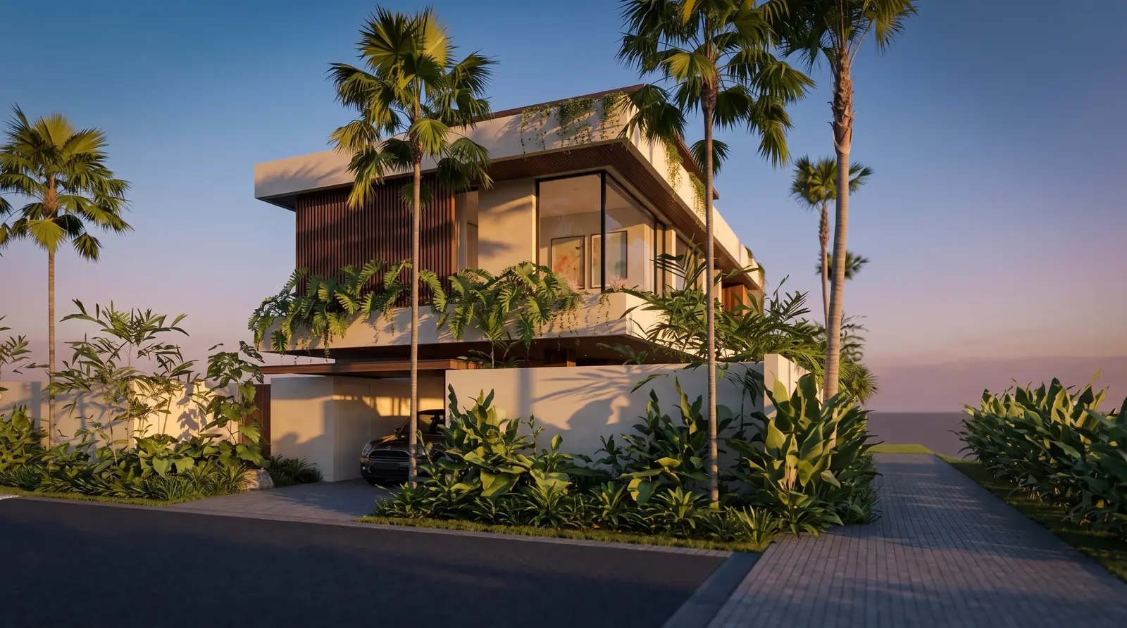 Tropical Villa Facade