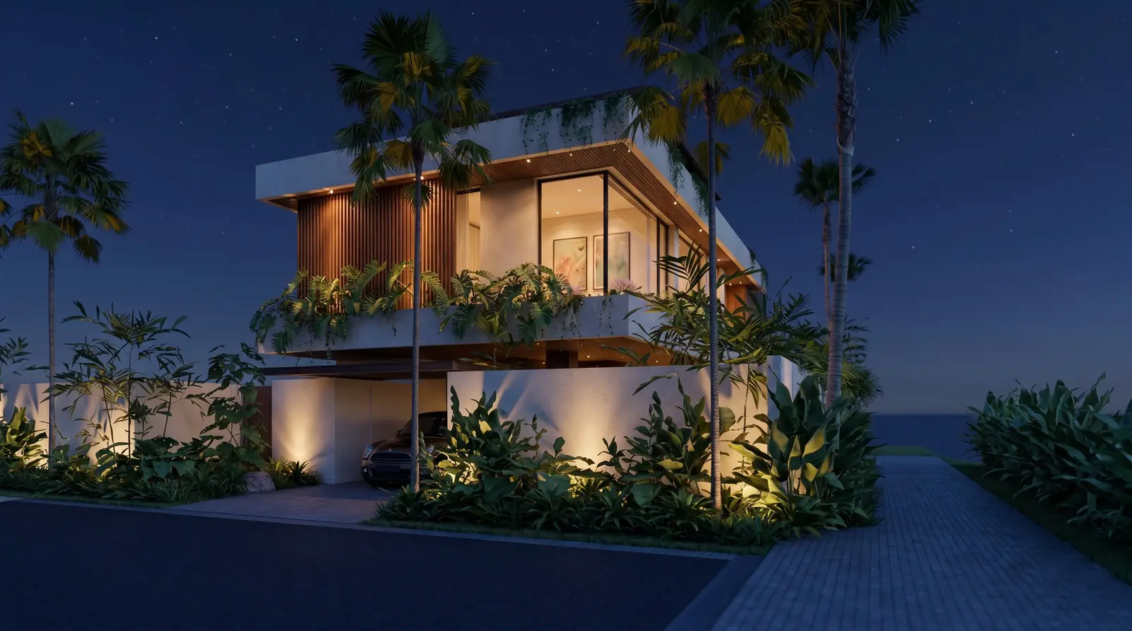 Tropical Villa Facade