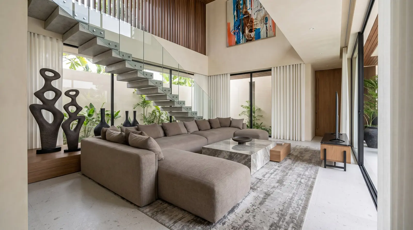 Double-Height Living Lounge