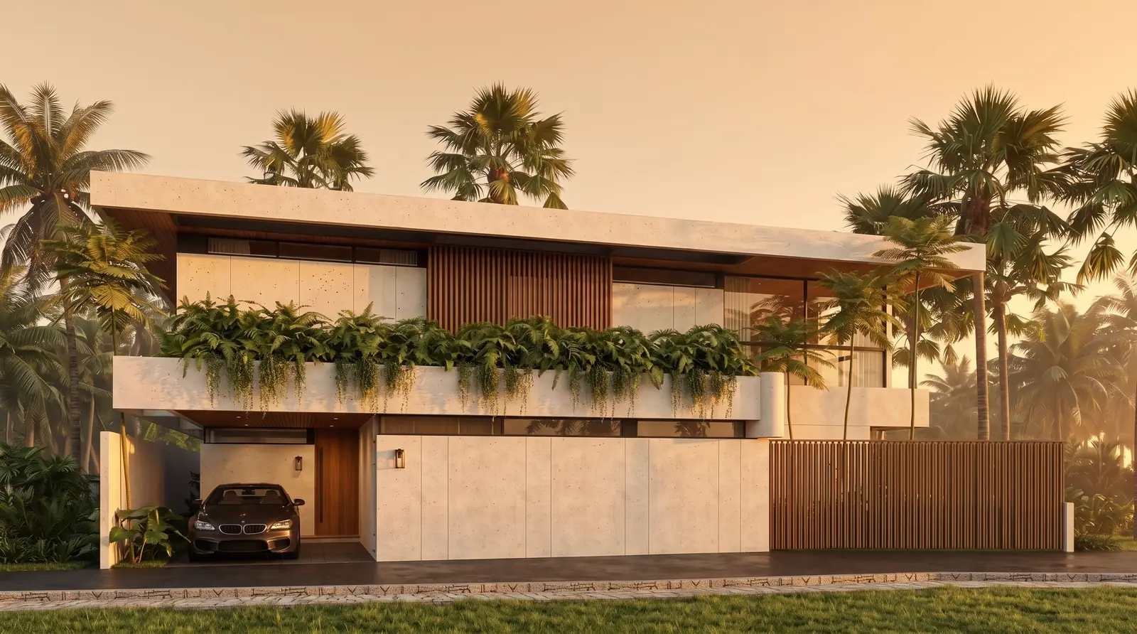 Tropical Villa Facade