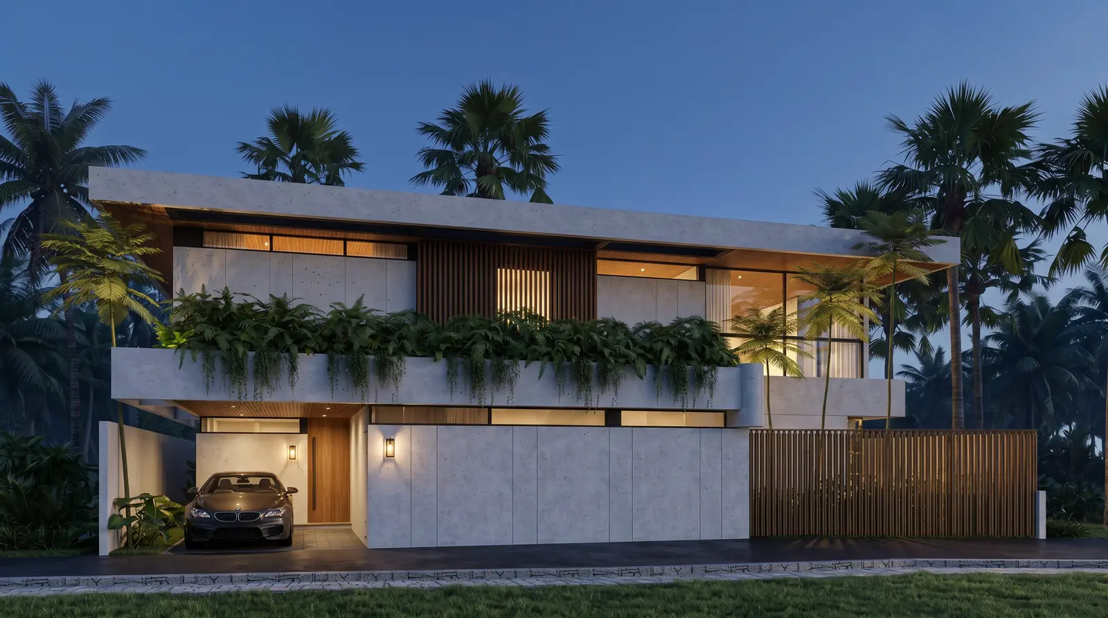 Tropical Villa Facade