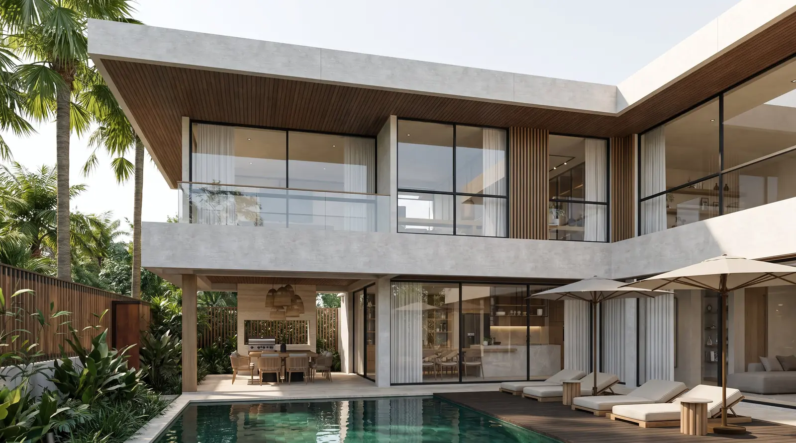 Poolside Villa Facade