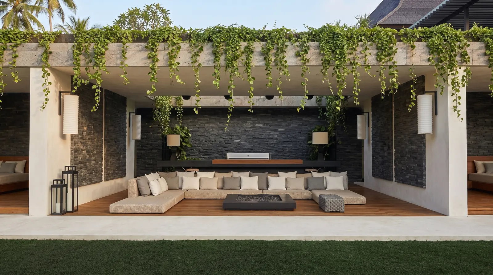 Vine Draped Lounge Pavilion