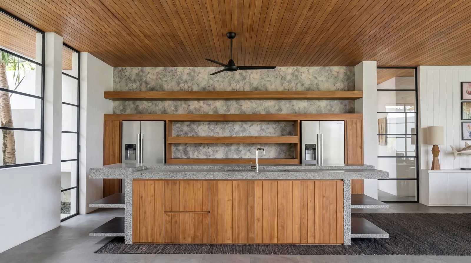 Coastal Teak Kitchen