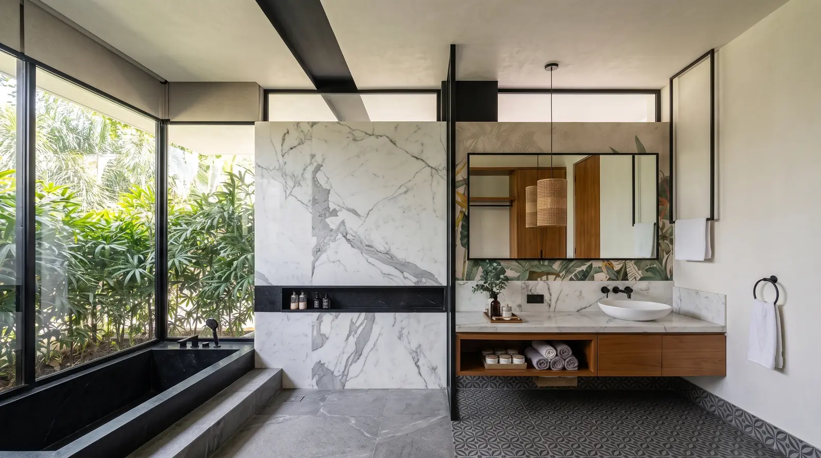 Marble Garden Bath